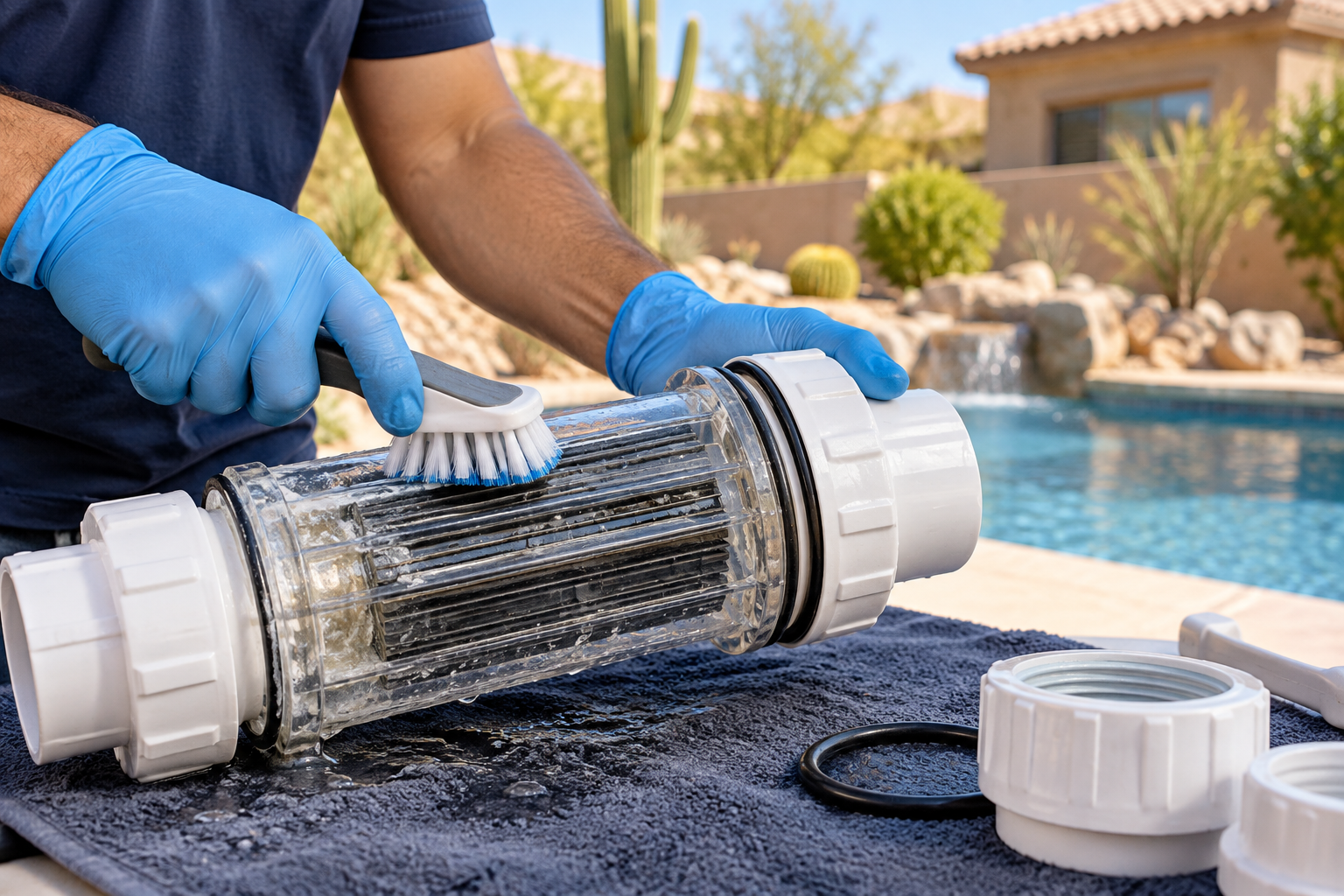 Care for a detached pool salt cell